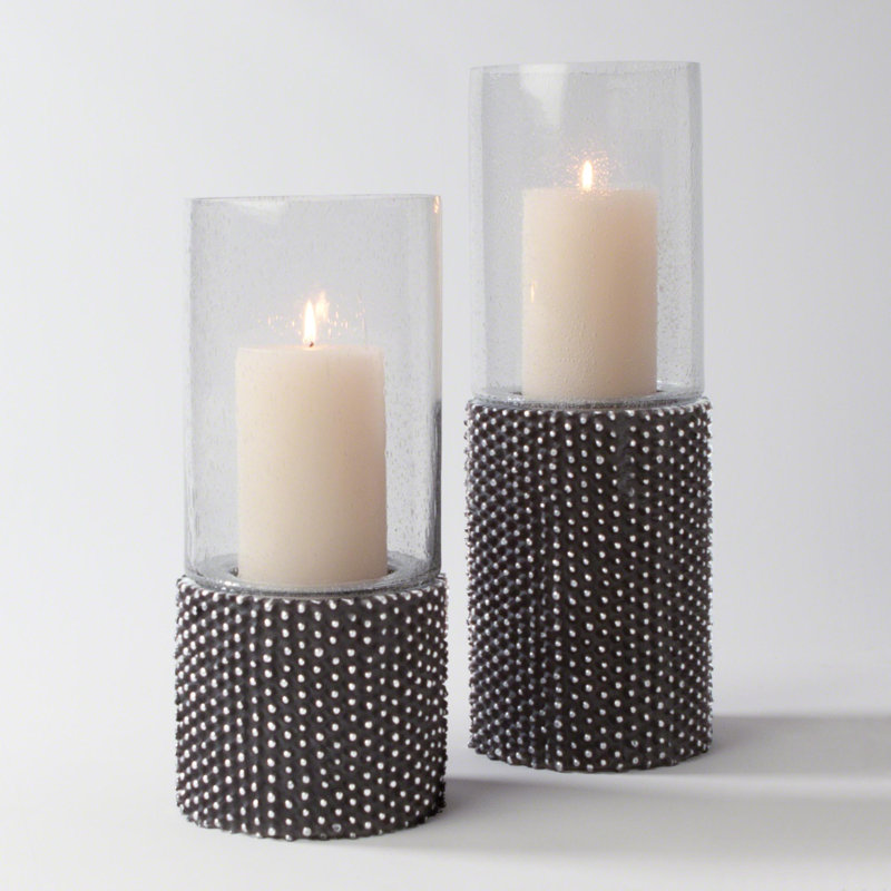 Tropical Jackfruit Texture Small Hurricane Candle Holder