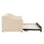 Lit de jour simple tapissier avec couchette escamotable, beige-693935869