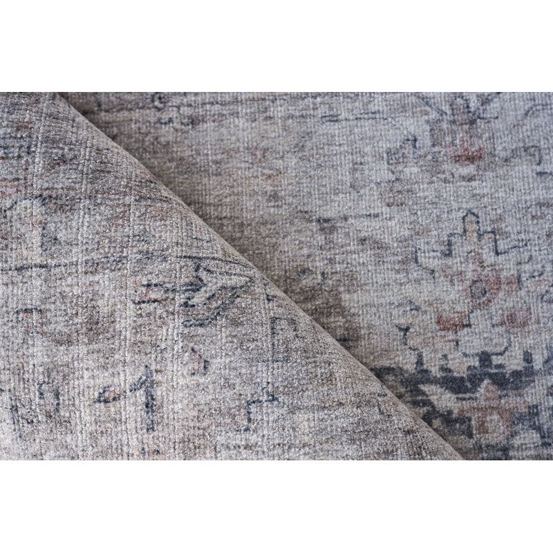 Cambridge Oriental Area Rug in Brown, Rectangle 6' x 9'