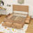 Queen Wooden Platform Bed with Storage Drawers, Headboard and Slats-123006763