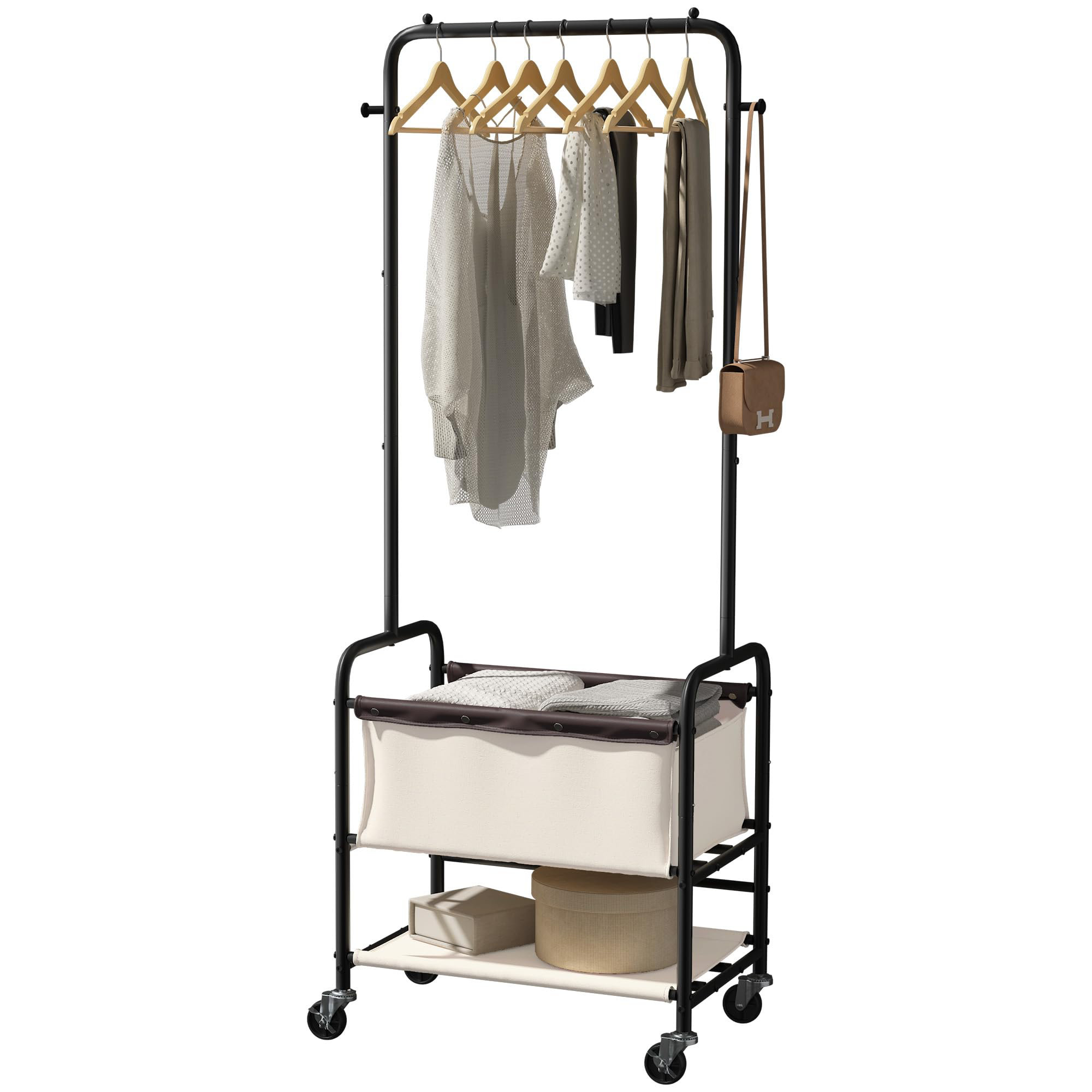 Rebrilliant Laundry Cart With Hanging Rack - Wayfair Canada