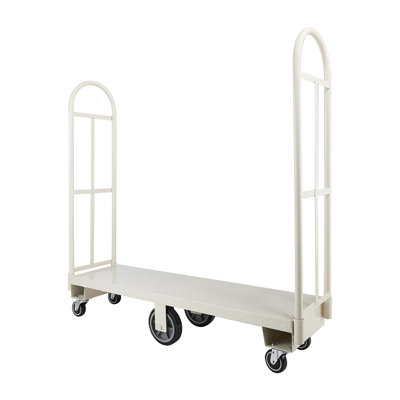 U-Boat Platform Truck Dolly, 2000 lbs Load Capacity, Heavy Duty Steel Utility Cart, Industrial Hand Push Truck with Six Wheels and Dual Detachable Handles, for Warehouse, 60 x 16.1 x 59.5 in