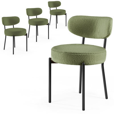 Ensemble de chaises de salle à manger en sherpa Boucle