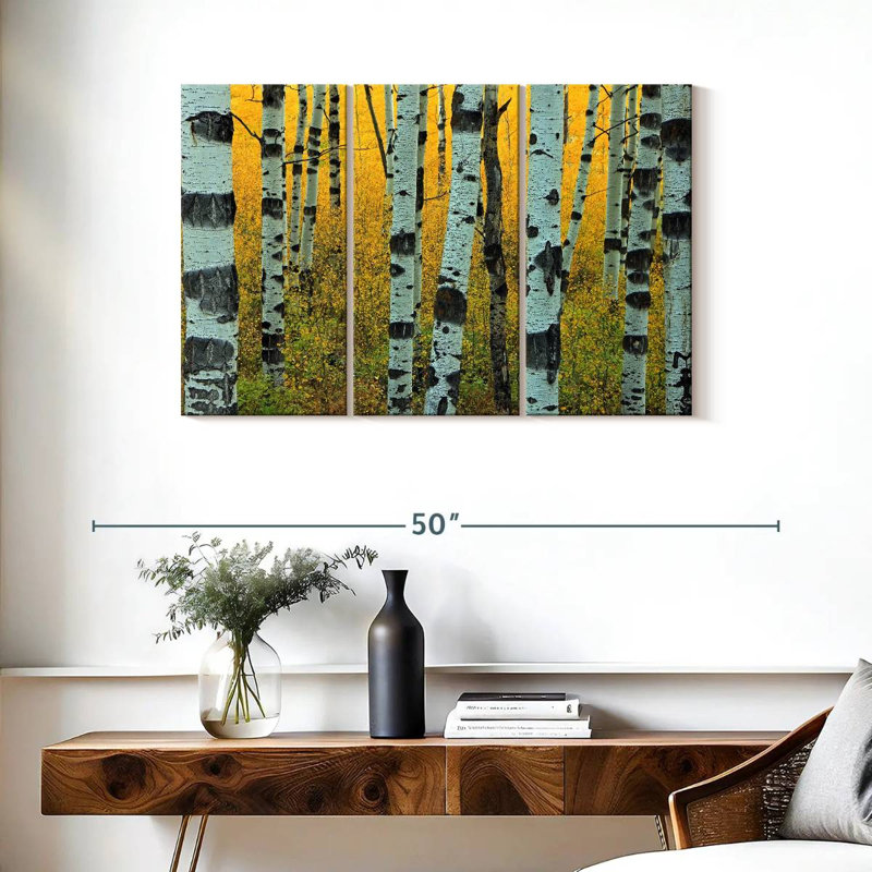 Harnek Abstract Aspen Tree, 24" H x 38" W