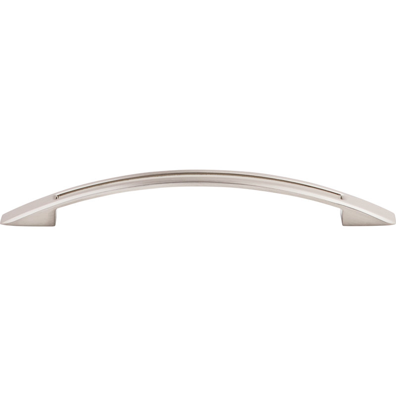 Tango Cut Out Center Bar pull, 6 5/16" Center to Center, Brushed Satin Nickel