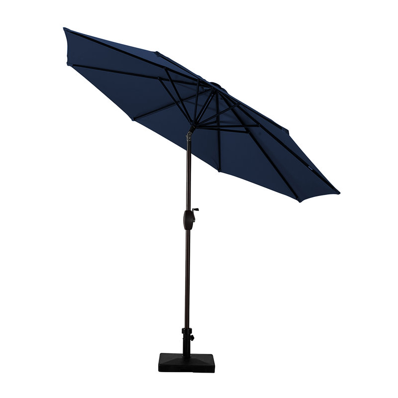 Parasol de marché avec base autoportante 108 po Pierpoint, Bleu marine