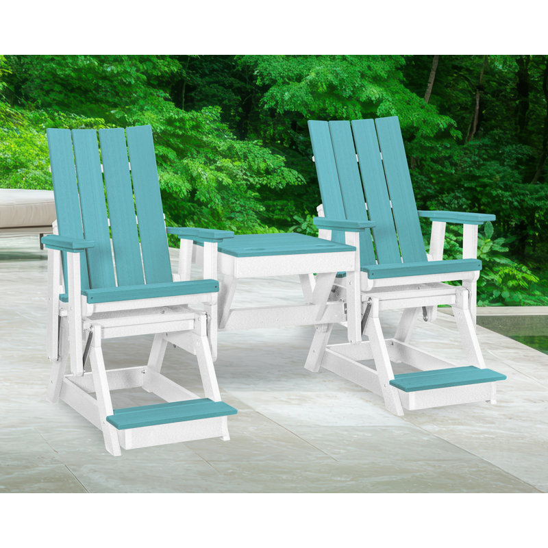 Fauteuil oscillant Brandon, Bleu / blanc