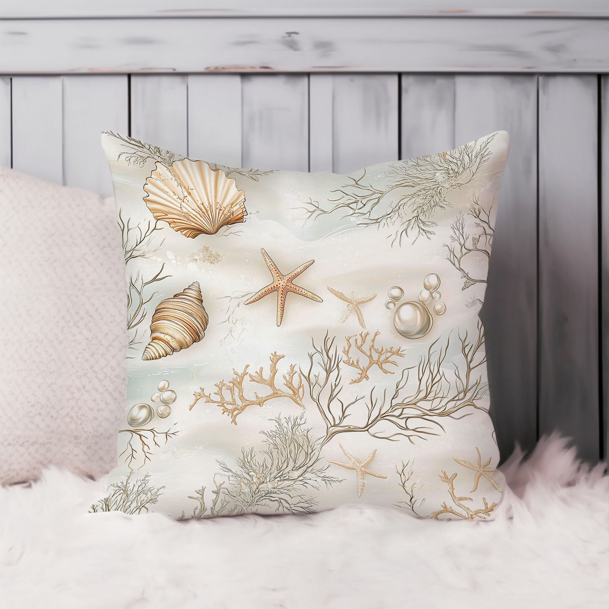 Ethan Taylor Beach and Coastal Seashells Pattern Sea Shells I Nautical ...