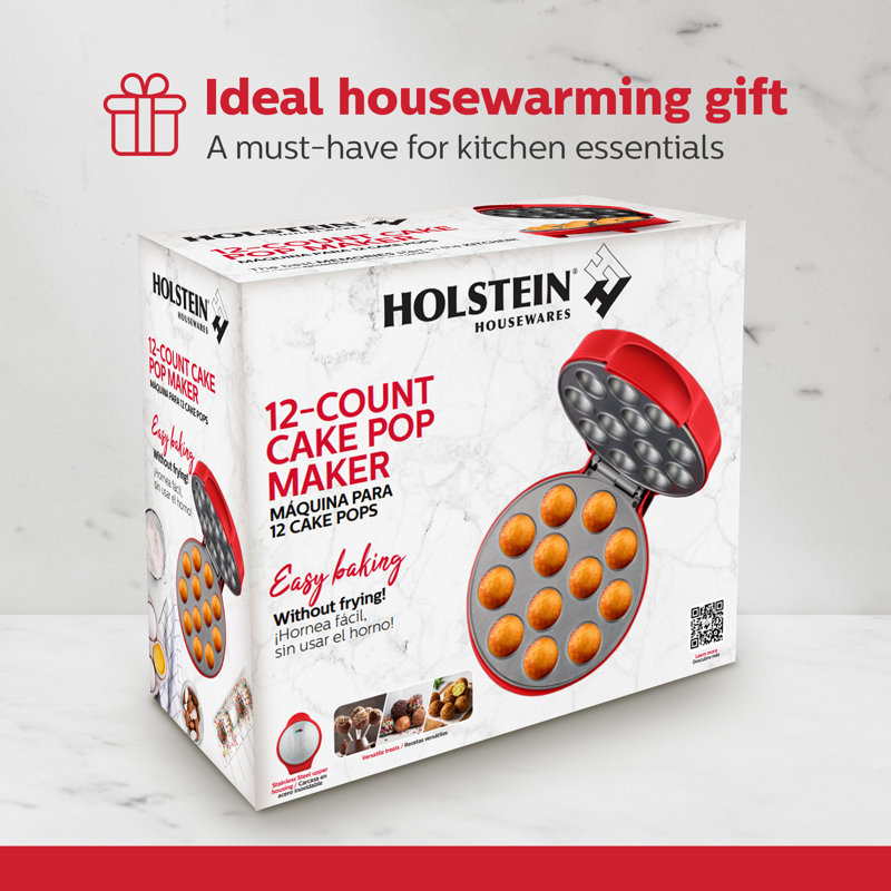 Gaufrier standard Holstein Housewares, Rouge