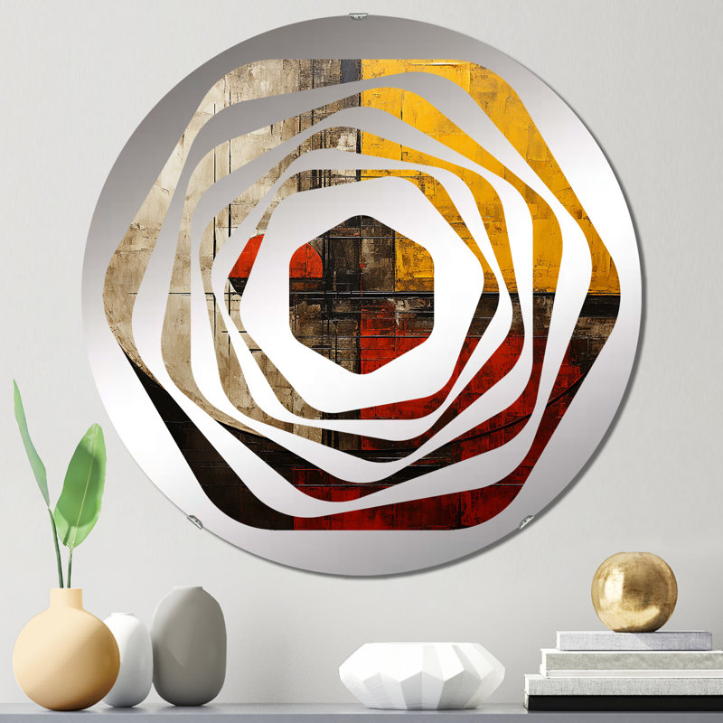 Spearden - Miroir décoratif Amorphe, 23,6 po x 23,6 po