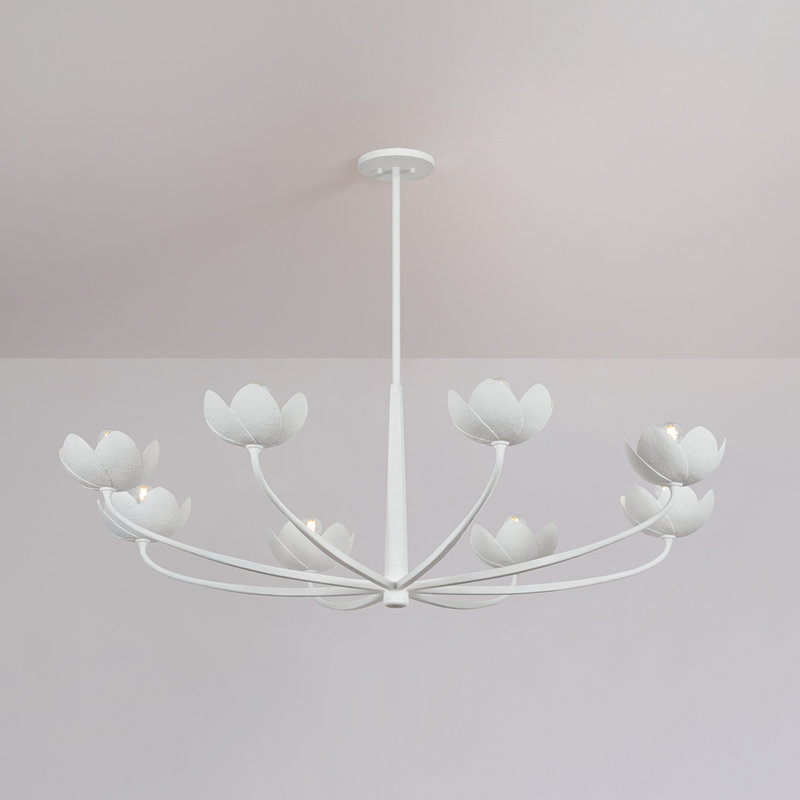 Lustre ARCata, H 18,25 po x l 55 po x P 55 po, Blanc
