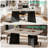 63" Dining Table for 6-8, Modern Rectangular Kitchen Table with Heavy-Duty Dual Pedestal Legs-2004338126-2004338127