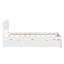 Cadre de lit simple élégant avec lit gigogne blanc crème et tête de lit ultrabrillante pour le rangement de la chambre Elegance-7294764
