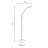Finis 135cm Silver Grey LED Task Floor Lamp