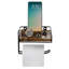 Metal Wire Wall Mounted Toilet Roll Holder with Shelf