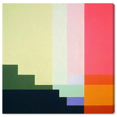 Art géométrique moderne sur toile rectiligne Rhapsody III par Art Remedy