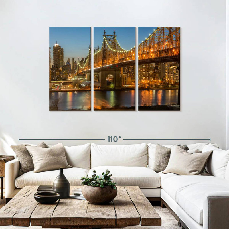 New York Queensboro Bridge, 48" H x 74" W