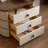 Walnut Rectangular Solid +Manufactured Wood with 3 drawers desk-109305410-109305411
