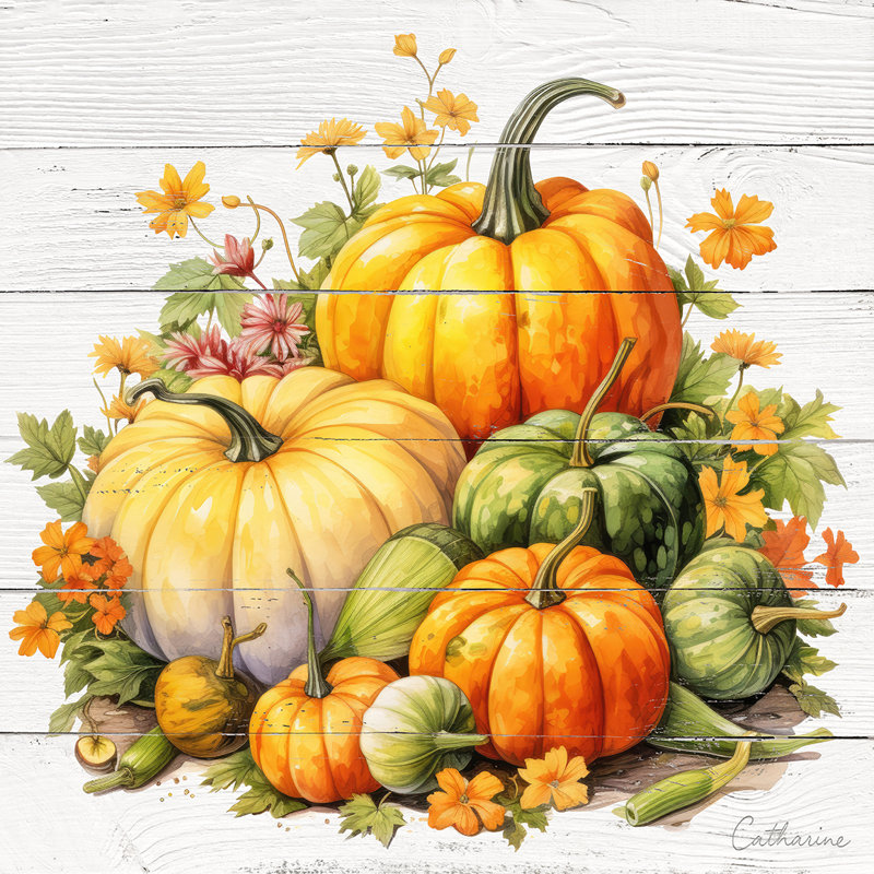 Art automnal sur toile tendue Autumn Harvest, H 30 po x l 30 po