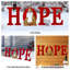 32" H LED Lighted Metal HOPE Yard Stake and Wall Decor