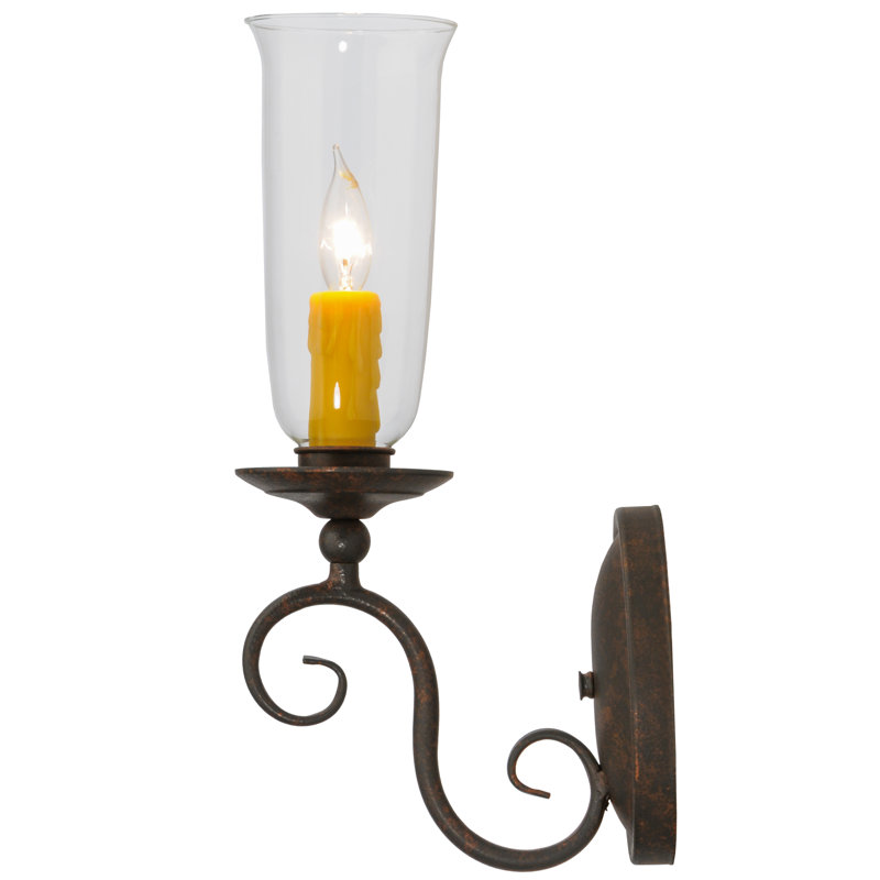 Wallis 1 - Light Candle Wall Light, 16" H x 5" W x 8" D, Cajun Spice
