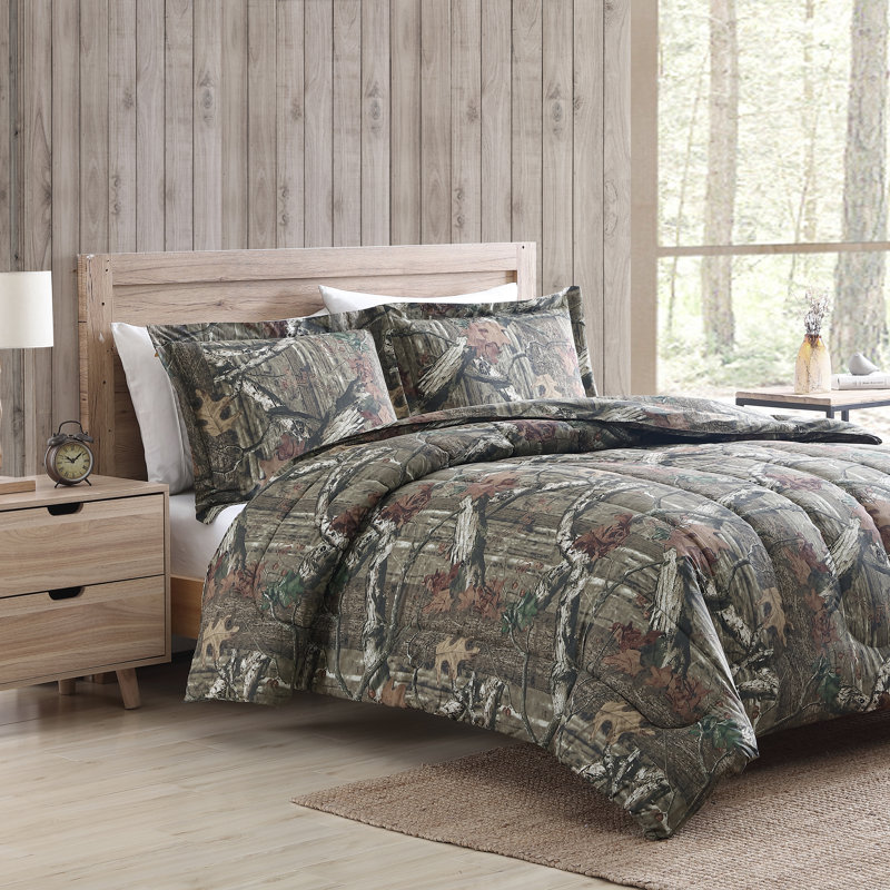 Cotton Camouflage Comforter, Queen