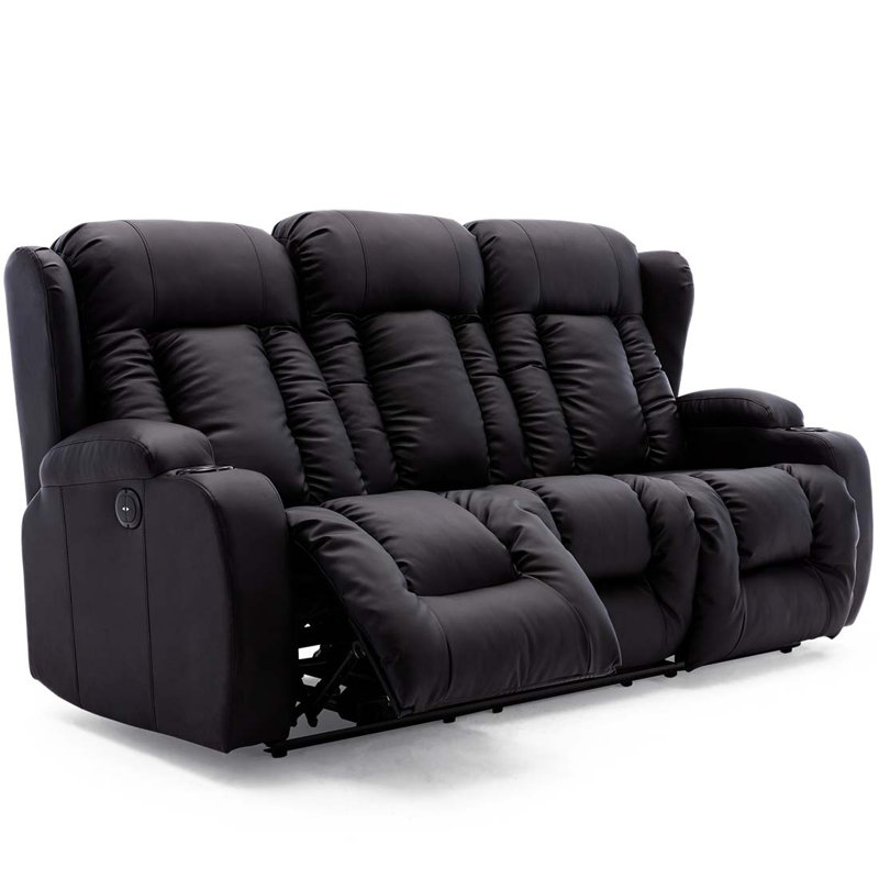 Electric Reclining Living Room Sets, Black