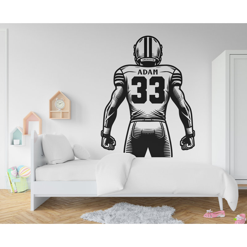 Adhésif décoratif grand football américain, H 17 po x l 22 po, Oui