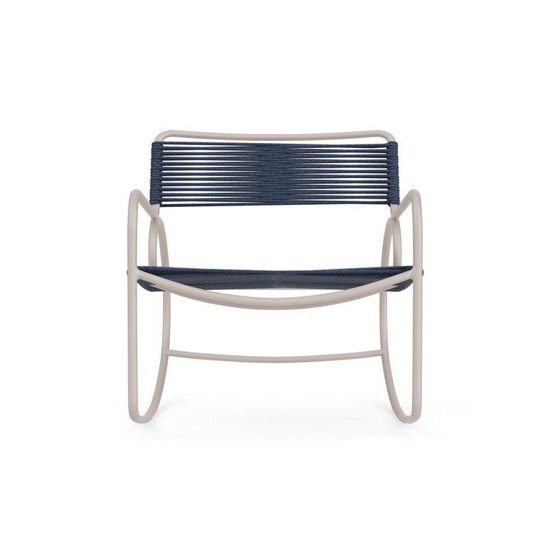 Walter Lamb Outdoor Rocker Chair, Dove/Blue