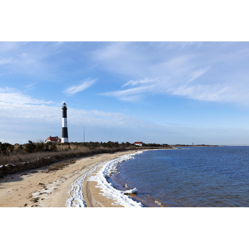 Fire Island Lighthouse And The Great South Bay by Mikerega - Wrapped Canvas Print, 81cm H x 122cm W