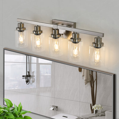 5-Lights Farmhouse Vanity Lights Fixture Bathroom Light Fixture Bathroom Sconce (Without Bulbs)