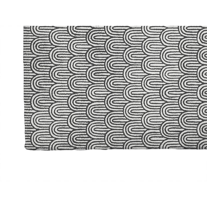 Tapis de bureau léger Rolling Hills, L 5 pi x L 3 pi, Ivoire/gris anthracite
