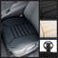 Coussin de siège d'auto - Coussin de siège en mousse à mémoire de forme de 1,2 po d'épaisseur avec ancrages en plastique et fond antidérapant pour auto, chaise de bureau ou maison par Stalwart (noir)