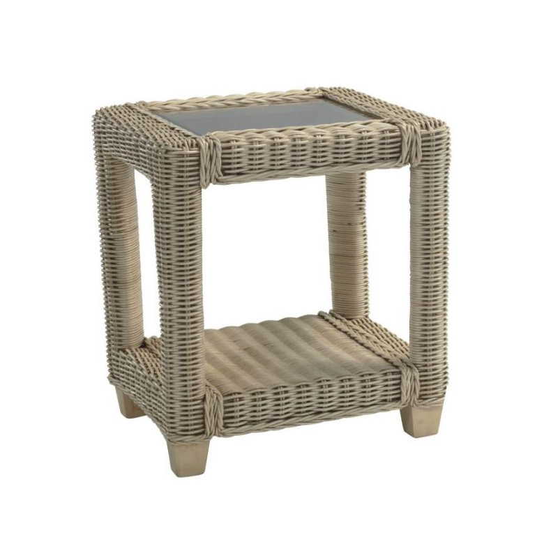 Shamrock Glass Top End Table