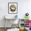 Cadre flottant vert et rose avec ballerine, design par Christine Simpson Art-1729373049-1729373048