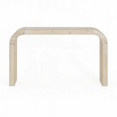 52" Wood Console Table with Curved Edge