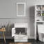 24 po X P 18 po P x 32 1/2 po Armoire de salle de bain H blanche avec miroir et lavabo