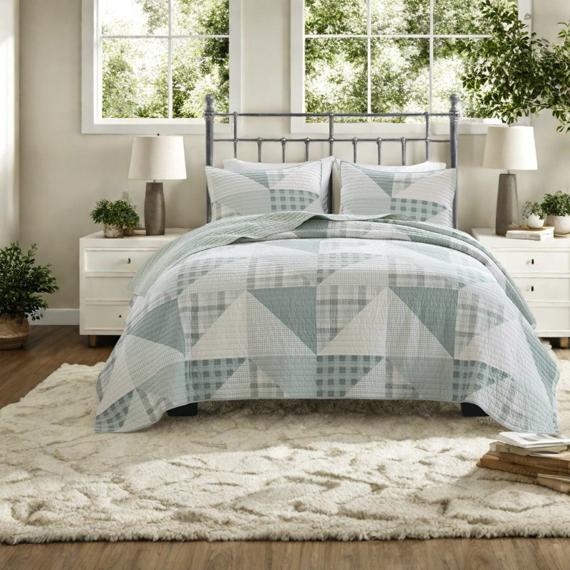 Luxurious Cotton Bedding Sets With Reversible Style, Full/queen