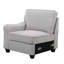 Canapé modulaire en L avec repose-pieds 7 pièces Linen