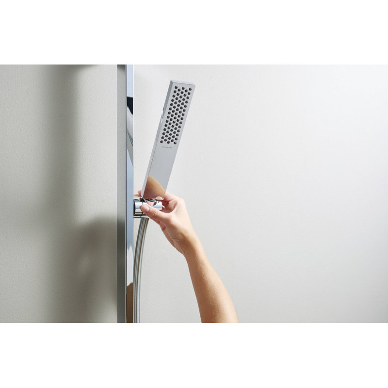 hansgrohe Pulsify E Wallbar Set 100 3-Jet 24", 1.75 GPM, Brushed Nickel, 1.75 GPM