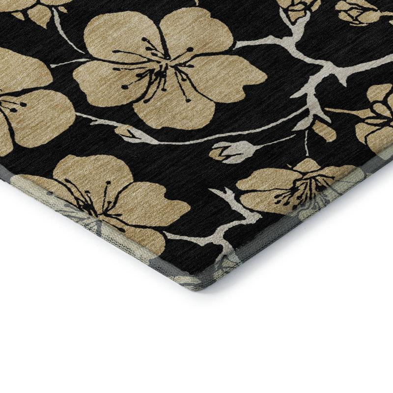 Tapis floral Premium lavable à la machine Diskin AMF1034, Rectangle 10 pi x 14 pi