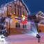 Projections de Noël et lumières stroboscopiques