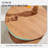 Round Coffee Table with 4 Open Compartments for Storage-1183742636