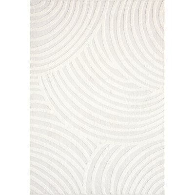 Tapis crème à courbes linéaires Abani Rugs Onish Collection NOM160A