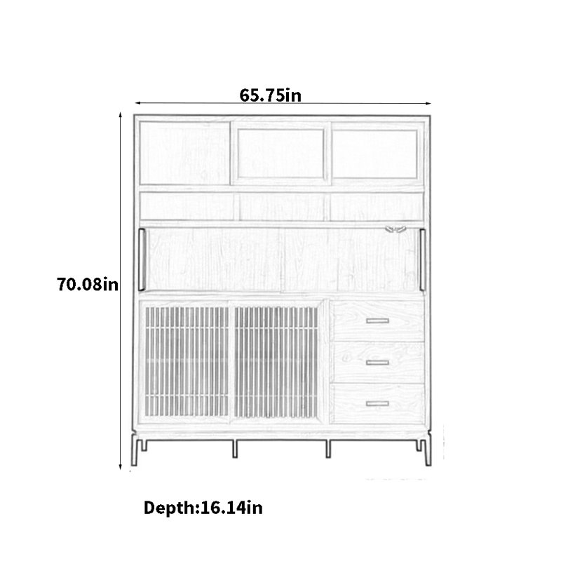 Buffets grande capacité multifonctionnels, Burlywood