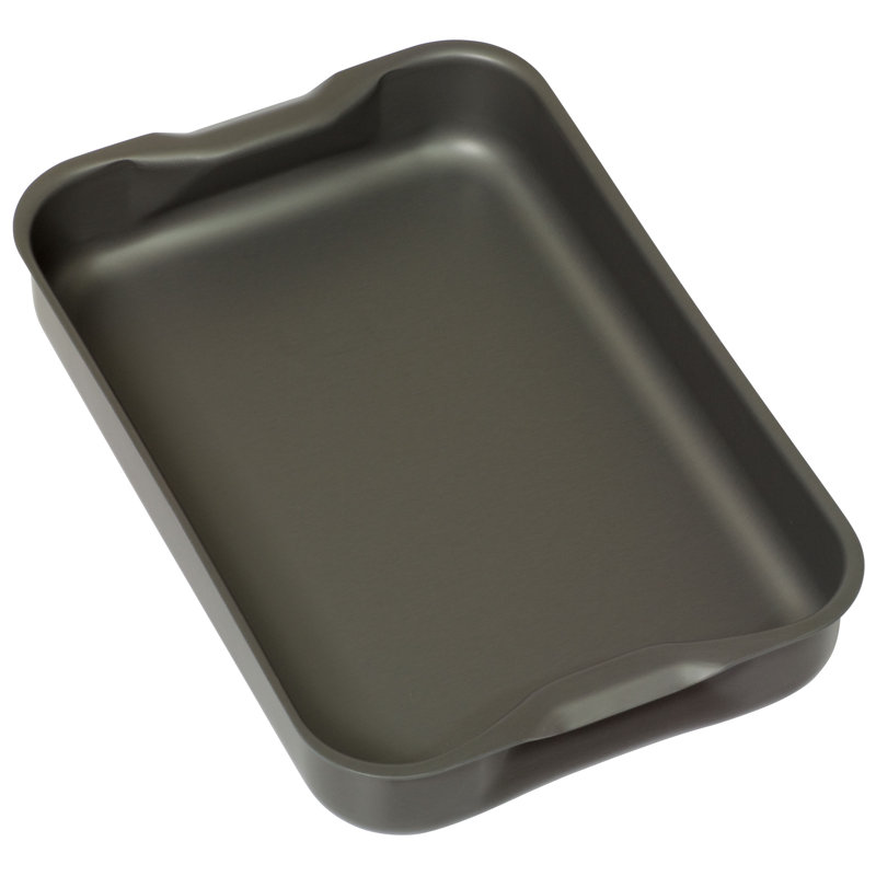 Samuel Groves Mermaid hard anodised roasting dish, with integral handles, 35.56 cm