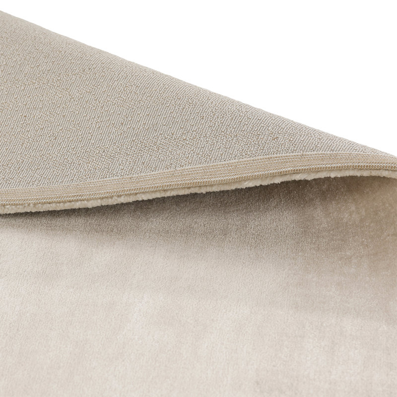 Tiffany Smooth Low Pile Semi-Plain Cream Rug, Rectangle 200cm x 290cm