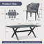 Ensemble de salle à manger de patio mauve avec table et dossiers rectangulaires-122877138-122877139