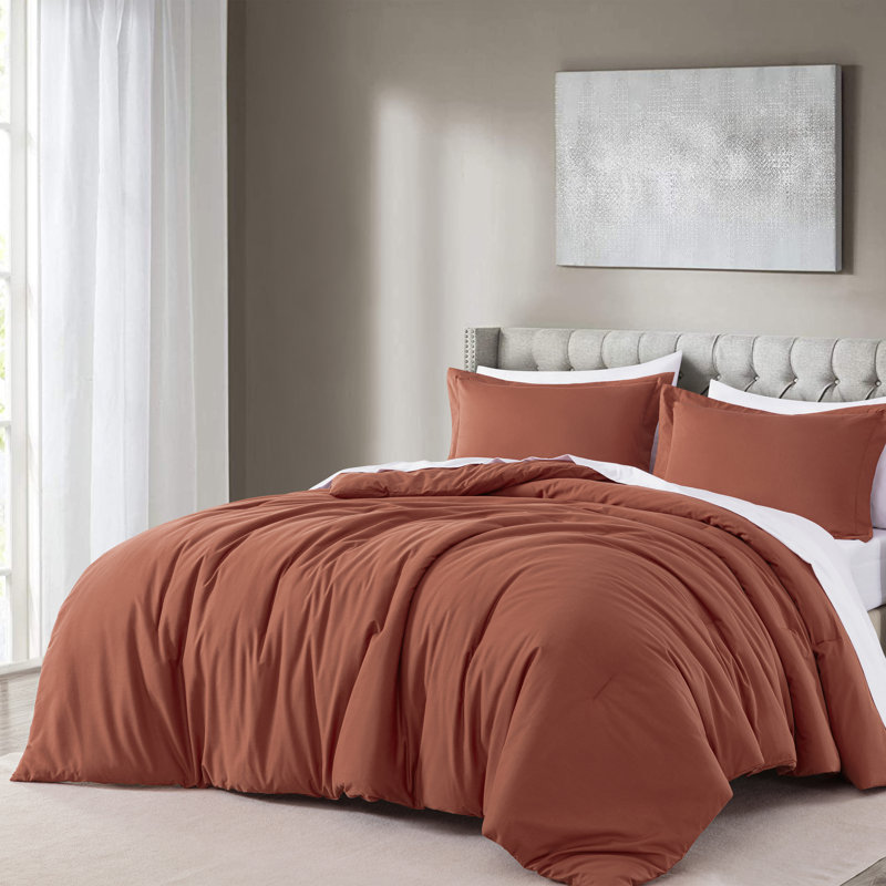 Cotton Twill Comforter, Queen Comforter + 2 Standard Shams, Sage Green