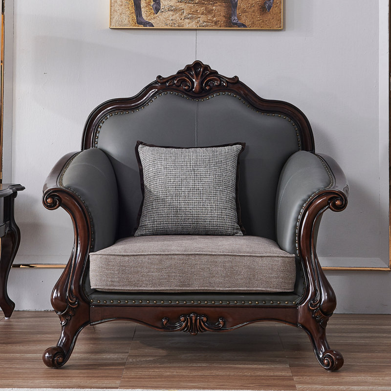 Canapé en cuir de style américain de luxe.